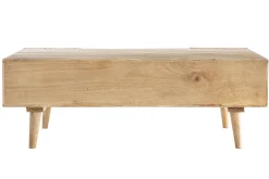 Miliboo Table Basse-Table basse avec portes coulissantes bois manguier massif ALBA