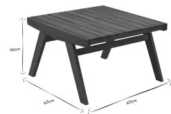 Miliboo Table De Jardin-Table basse de jardin en bois massif L65 cm TIDAK