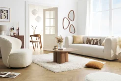 Miliboo Table Basse-Table basse design bois foncé noyer L100 cm HOLLEN