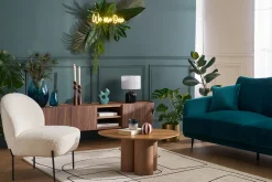 Miliboo Table Basse-Table basse design bois foncé noyer L78 cm HOLLEN