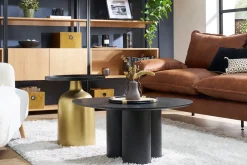 Miliboo Table Basse-Table basse design bois noir L78 cm HOLLEN