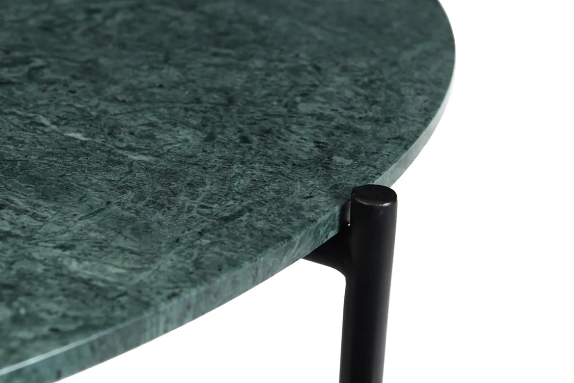 Miliboo Table Basse-Table basse design ronde en marbre vert D90 cm BUMCELLO