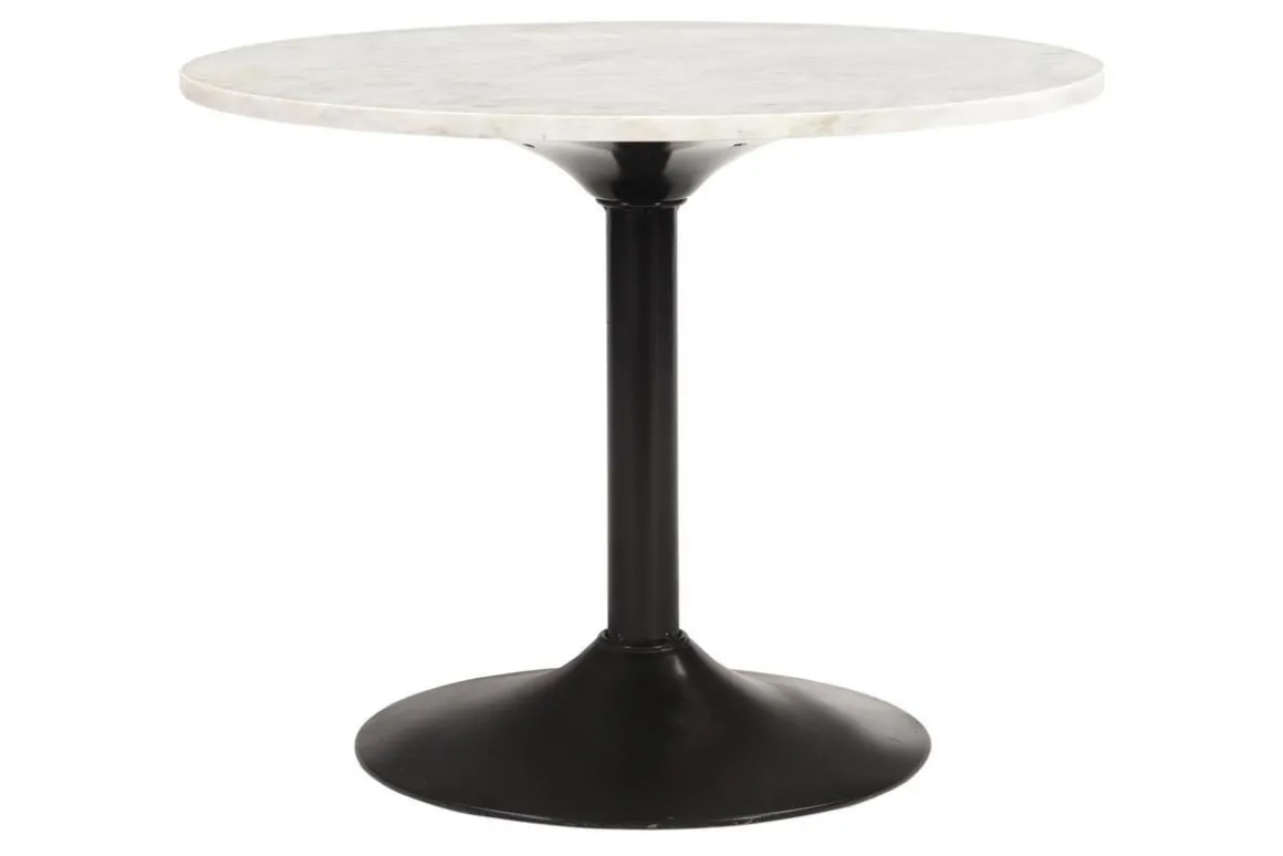 Miliboo Table Basse-Table basse en marbre et métal noir D60 cm COPEN