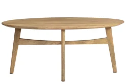 Miliboo Table Basse-Table basse ovale bois manguier massif L100 cm PALEY