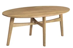 Miliboo Table Basse-Table basse ovale bois manguier massif L100 cm PALEY