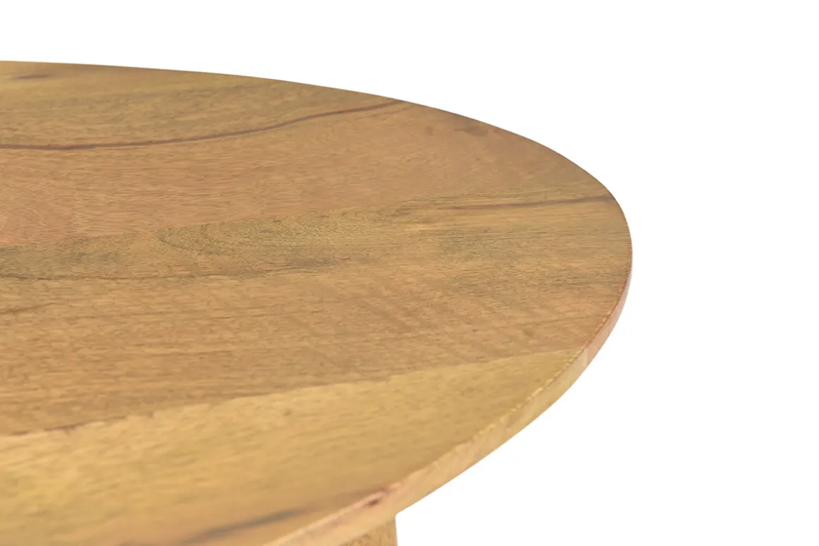 Miliboo Table Basse-Table basse ovale bois manguier massif L100 cm PALEY