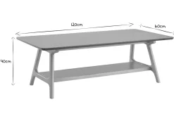 Miliboo Table Basse-Table basse rectangulaire scandinave finition chêne L120 cm BAKAR