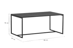 Miliboo Table Basse-Table basse rectangulaire design métal noir L100 cm KARL