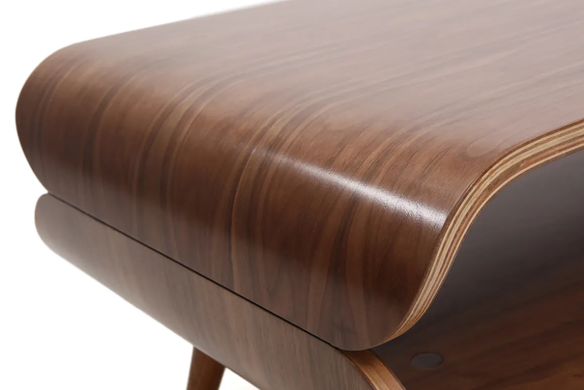 Miliboo Table Basse-Table basse rectangulaire vintage bois foncé noyer L118 cm TAKLA