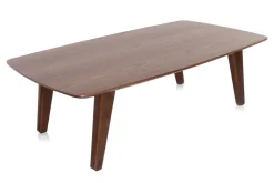 Miliboo Table Basse-Table basse rectangulaire vintage bois foncé noyer L120cm FIFTIES