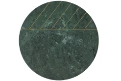 Miliboo Table Basse-Table basse ronde design en marbre vert et laiton D90 cm SILLON