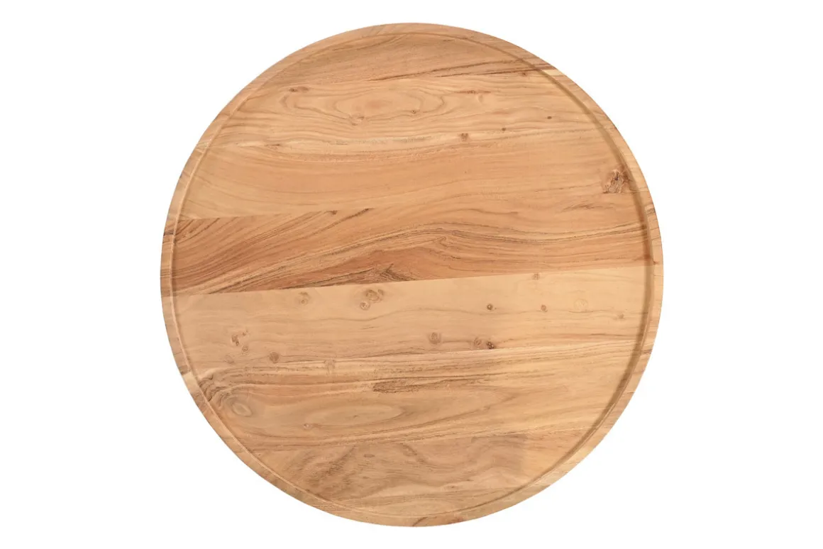 Miliboo Table Basse-Table basse ronde en bois massif D80 cm MATERA