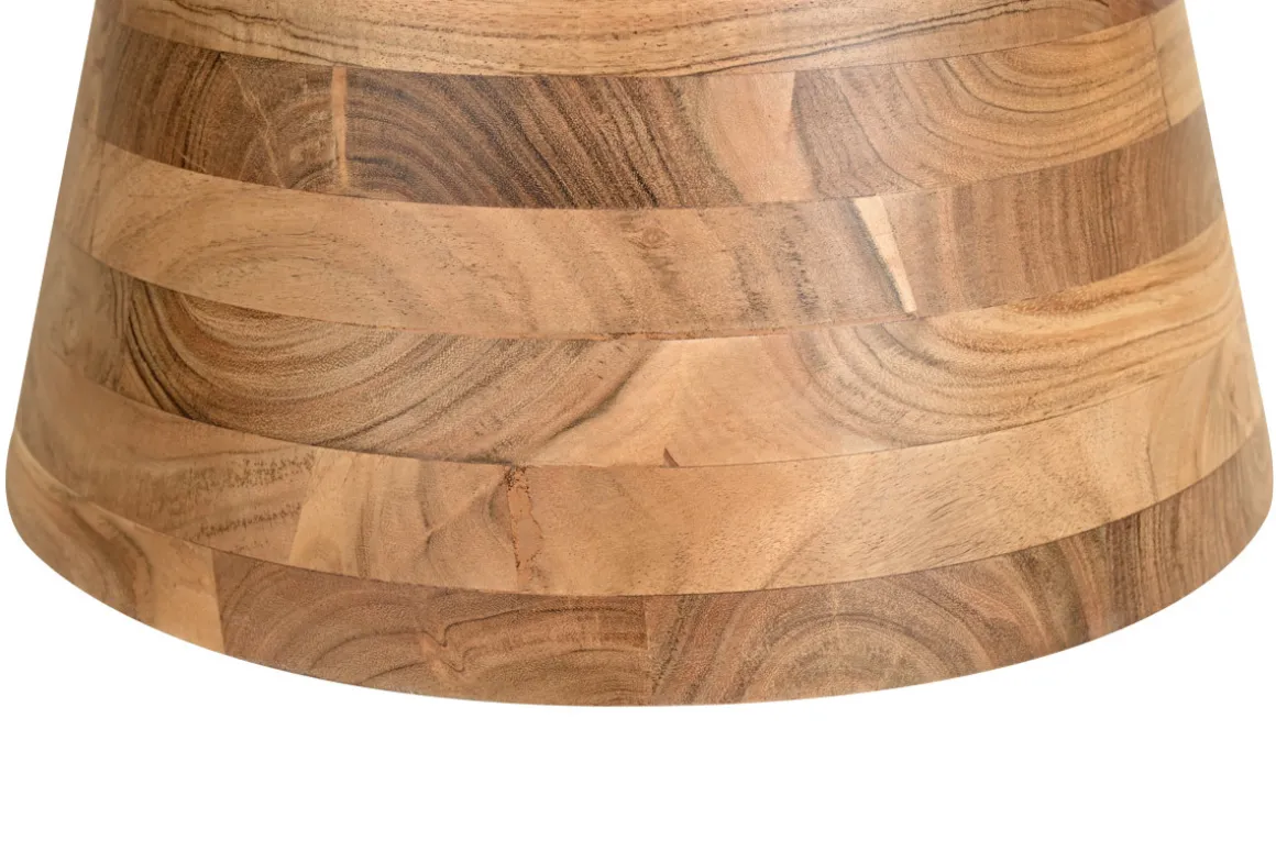 Miliboo Table Basse-Table basse ronde en bois massif D80 cm MATERA