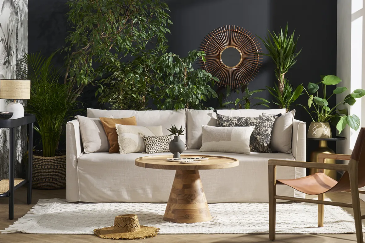 Miliboo Table Basse-Table basse ronde en bois massif D80 cm MATERA