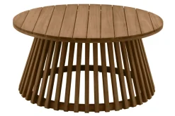 Miliboo Table Basse|Table De Jardin-Table basse ronde en bois massif D80 cm - NASSAU