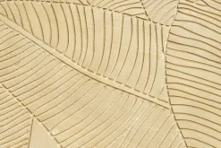 Miliboo Table Basse-Table basse ronde gravée bois manguier massif et métal noir D80 cm VIBES