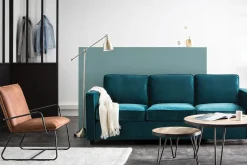 Miliboo Table Basse|Table D'appoint-Table basse ronde industrielle bois manguier massif et métal noir D50 cm ATELIER