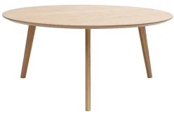 Miliboo Table Basse-Table basse ronde scandinave bois clair chêne D90 cm ORKAD