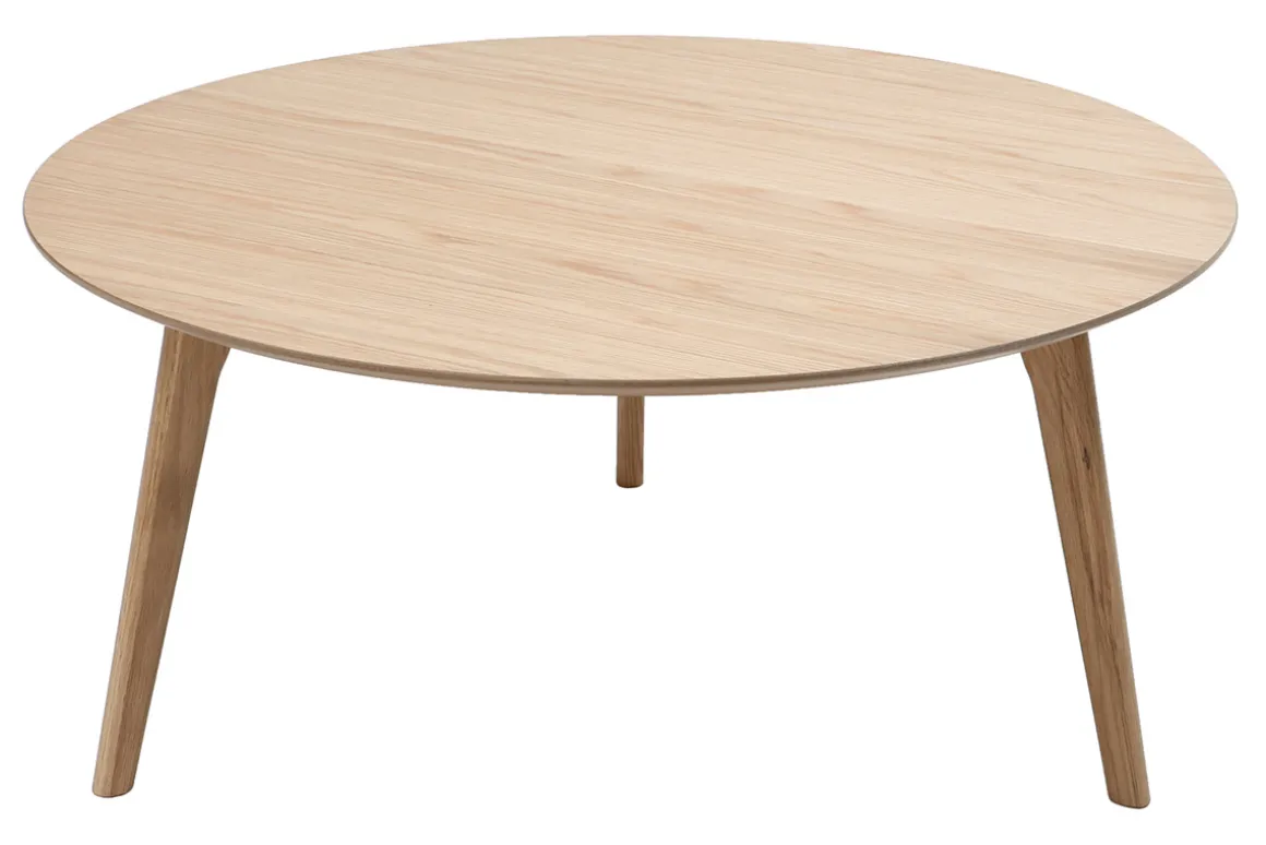 Miliboo Table Basse-Table basse ronde scandinave bois clair chêne D90 cm ORKAD