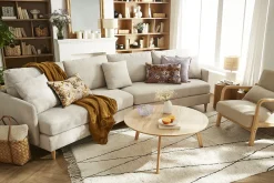 Miliboo Table Basse-Table basse ronde scandinave bois clair chêne D90 cm ORKAD