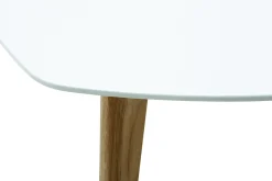 Miliboo Table Basse-Table basse scandinave blanc et bois clair chêne L80 cm EKKA