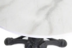 Miliboo Table De Bar / Bar|Table De Jardin-Table bistrot ronde en marbre blanc et métal noir L60 cm CONTY