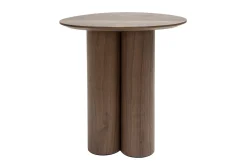 Miliboo Table Basse|Table D'appoint-Table d'appoint design bois foncé noyer L44 cm HOLLEN
