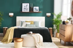 Miliboo Table Basse|Table D'appoint-Table d'appoint design bois foncé noyer L44 cm HOLLEN