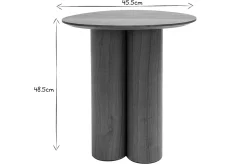 Miliboo Table Basse|Table D'appoint-Table d'appoint design bois foncé noyer L44 cm HOLLEN