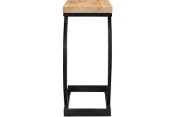 Miliboo Table D'appoint|Table De Chevet-Table d'appoint design rectangulaire en bois massif et métal noir L45 cm BREAK