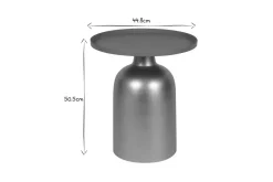 Miliboo Table D'appoint-Table d'appoint design ronde en métal doré et plateau blanc mat RAMSES