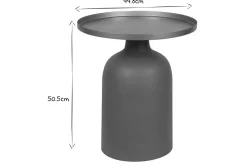 Miliboo Table D'appoint-Table d'appoint design ronde en métal bleu pétrole mat et plateau doré RAMSES