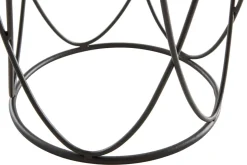 Miliboo Table Basse|Table D'appoint-Table d'appoint ronde bois clair chêne et métal noir D42 cm LACE