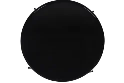 Miliboo Table Basse|Table D'appoint-Table d'apppoint ronde avec plateau réversible bleu canard / noir D51 cm SATEEN