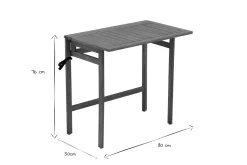 Miliboo Table De Jardin-Table de balcon pliante en bois massif L80 cm CARMEN