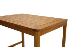 Miliboo Table De Bar / Bar|Table De Jardin-Table de bar de jardin rectangulaire en bois massif L120 cm AKIS