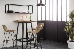 Miliboo Table De Bar / Bar-Table de bar design noire L70 cm JONES