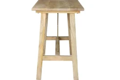 Miliboo Table De Bar / Bar-Table de bar en bois manguier massif et métal doré L130 cm MARGHA