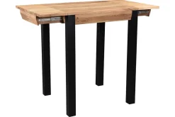 Miliboo Table De Bar / Bar-Table de bar extensible en bois massif et métal L80-135 cm TRAP