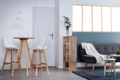 Miliboo Table De Bar / Bar-Table de bar ronde scandinave bois L60 cm NORDECO