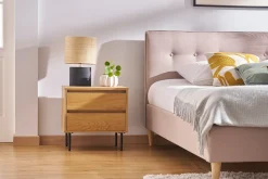 Miliboo Table De Chevet-Table de chevet avec rangements 2 tiroirs finition bois clair chêne L50 cm ARAGON