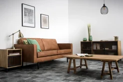 Miliboo Table De Chevet-Table de chevet avec rangements industriel bois manguier massif et métal perforé L43 cm RACK