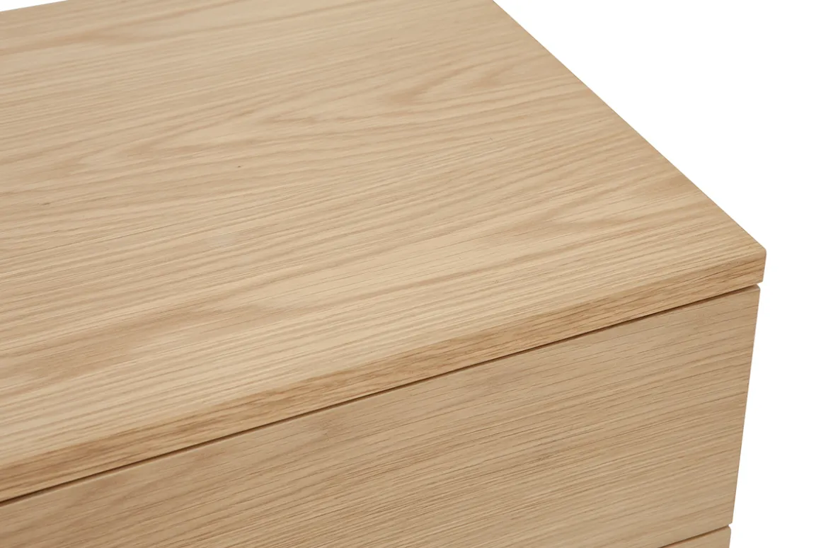 Miliboo Table De Chevet-Table de chevet avec rangements 2 tiroirs scandinave bois clair chêne L50 cm FREDDY