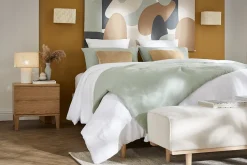 Miliboo Table De Chevet-Table de chevet avec rangements 2 tiroirs scandinave bois clair chêne L50 cm FREDDY