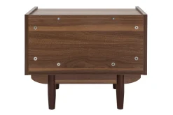 Miliboo Table De Chevet-Table de chevet avec rangements finition bois foncé noyer L50 cm SANAA