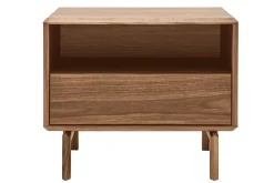 Miliboo Table De Chevet-Table de chevet bois foncé noyer L60 cm SUVA