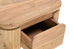 Miliboo Table De Chevet-Table de chevet en bois massif et métal noir avec tiroir L45 cm NAPOLI