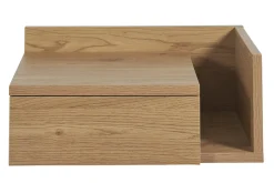 Miliboo Table De Chevet-Table de chevet murale finition bois chêne clair avec tiroir L40 cm NASTY