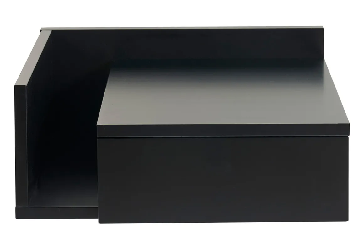 Miliboo Table De Chevet-Table de chevet murale noire avec tiroir L40 cm NASTY