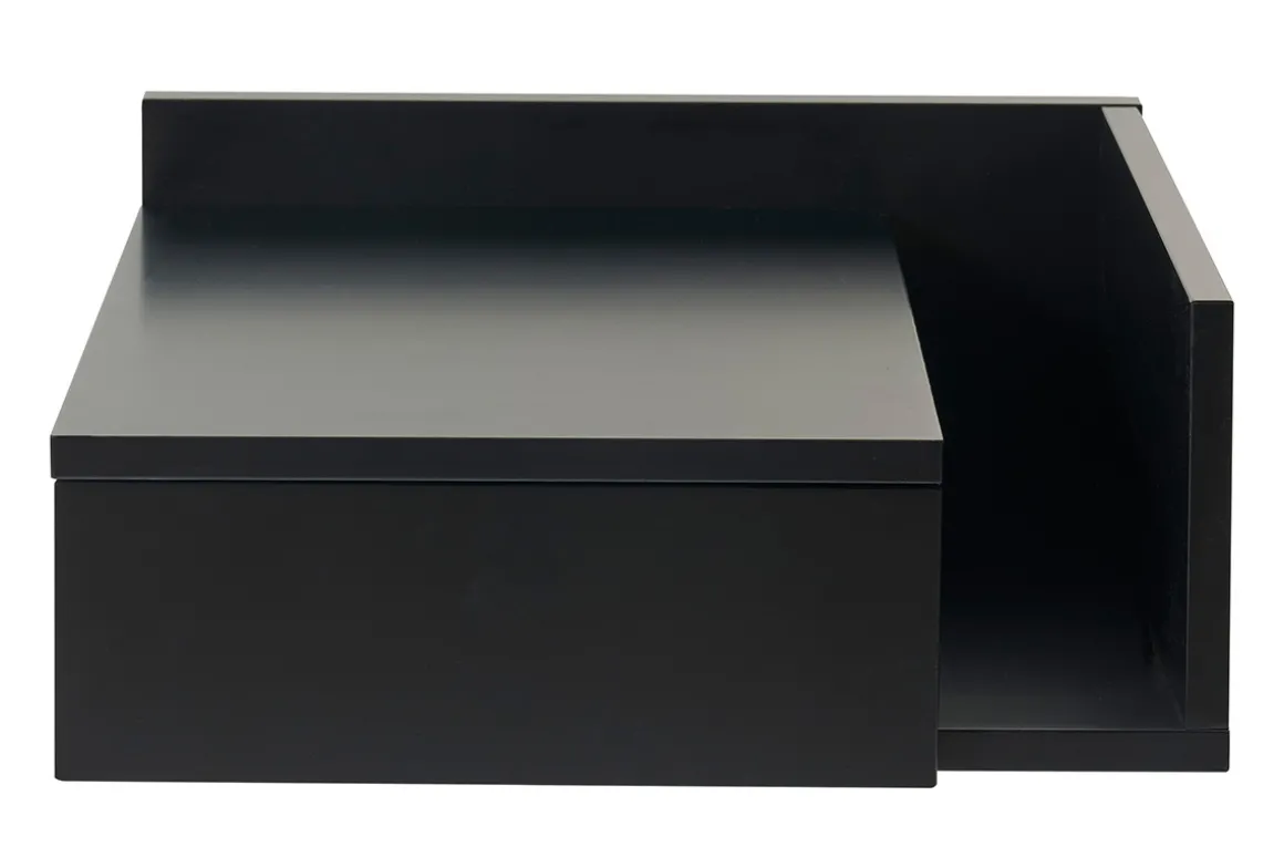 Miliboo Table De Chevet-Table de chevet murale noire avec tiroir L40 cm NASTY